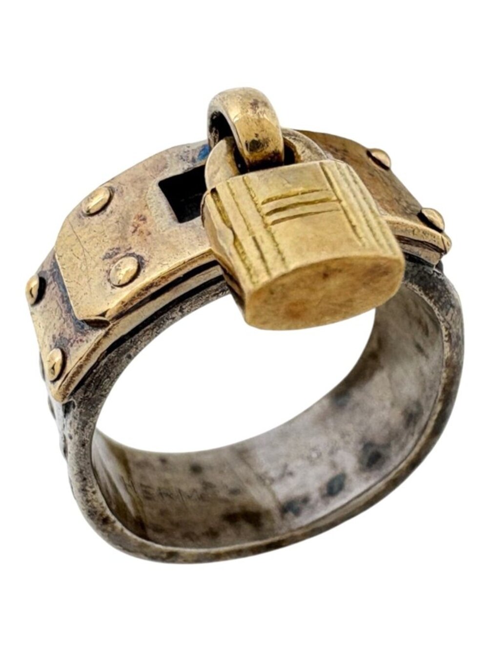 Hermes Ring 925 Sterling Silver Gold
